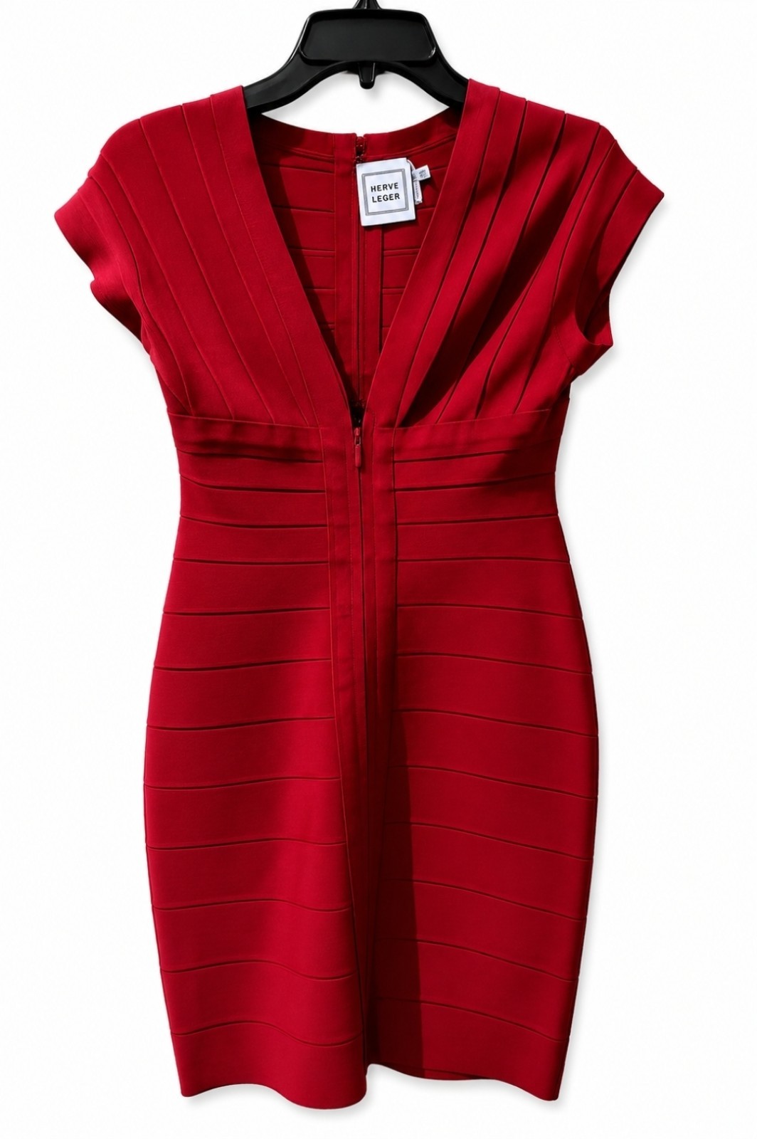 Hervé Léger Ruby Bandage Bodycon Dress – Size Large (L