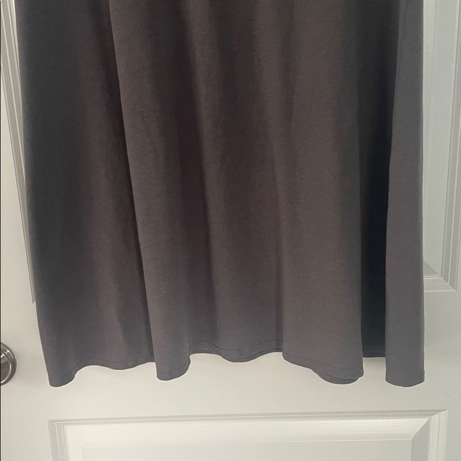 Garnet Hill Pullover Stretch Jersey Elbow-Sleeve Dress Size XL Gray Taupe