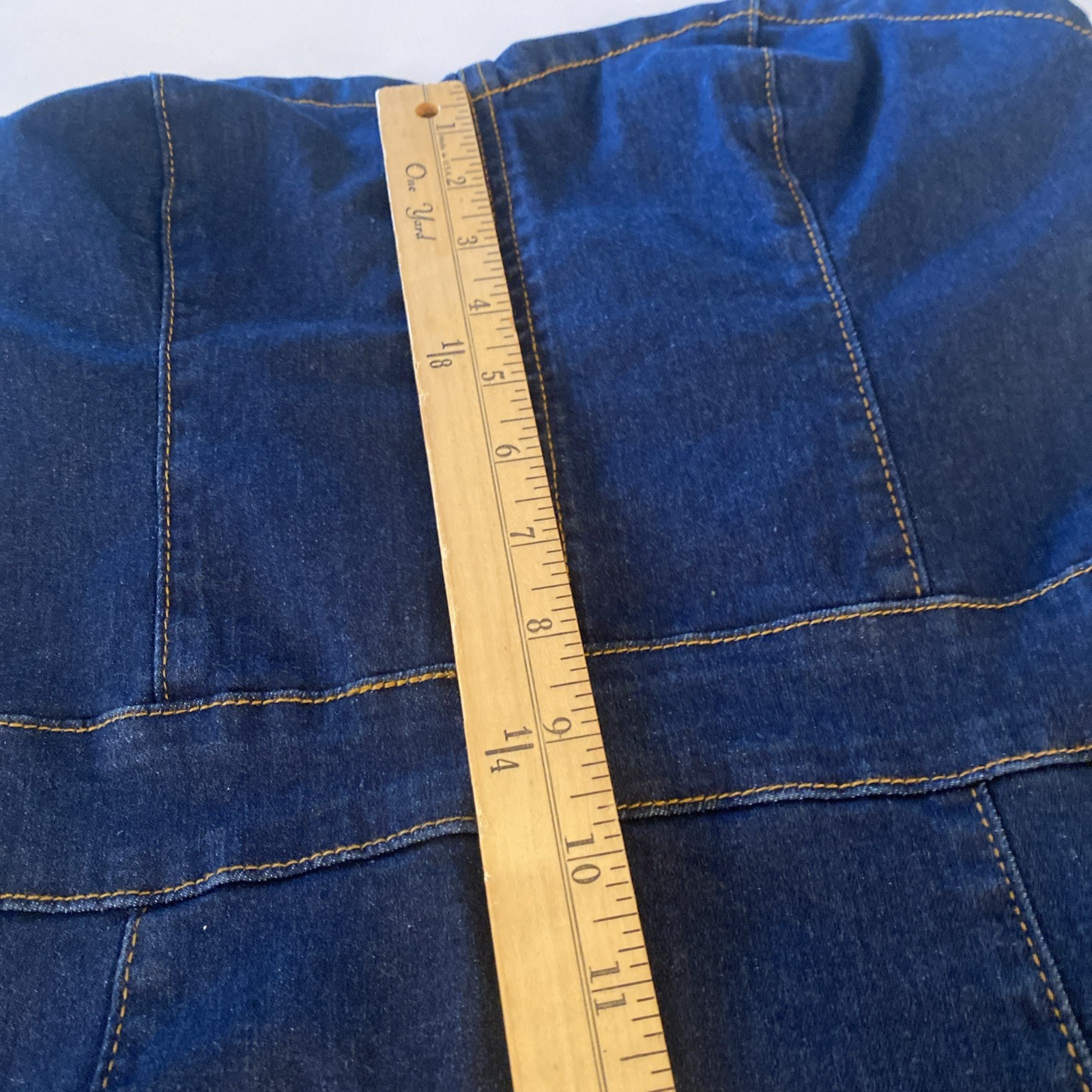 Denim Strapless Maxi Dress Western Nashville Texas L 8-10 SHEIN Fit&Flair