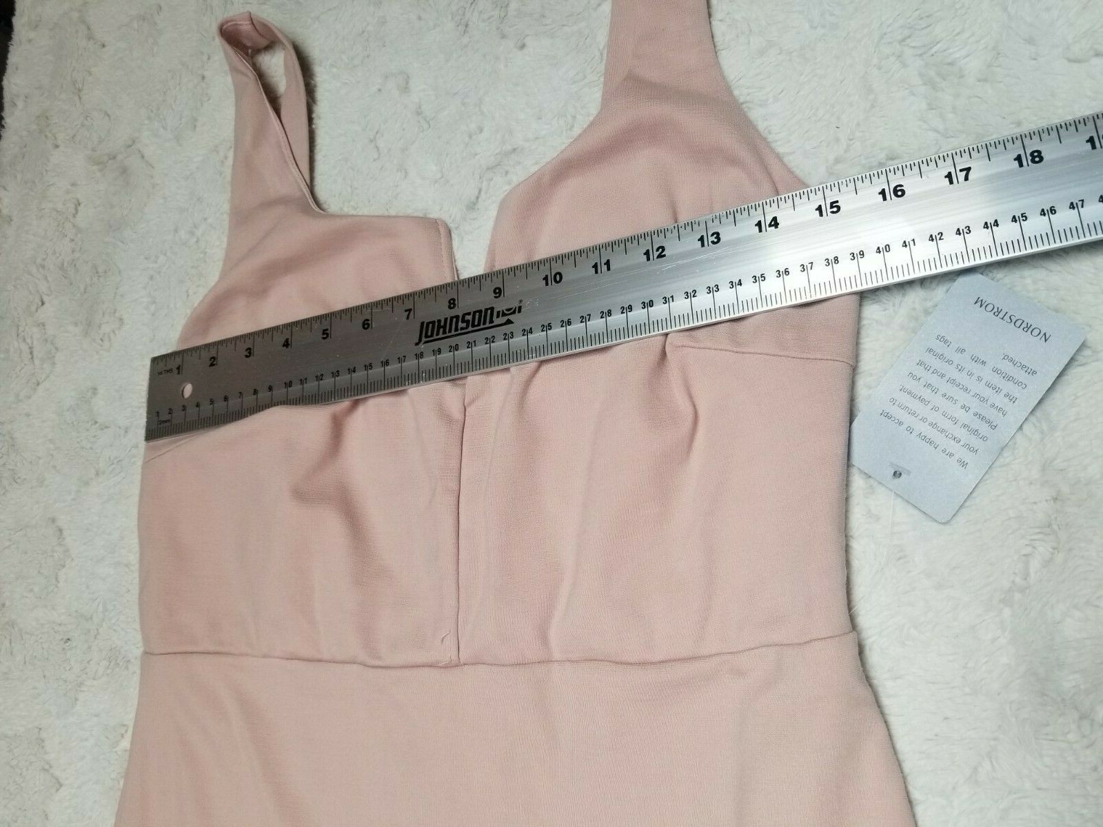 Soprano Womens Bodycon Mini Dress XL Round Split Neck Pink Sleeveless New