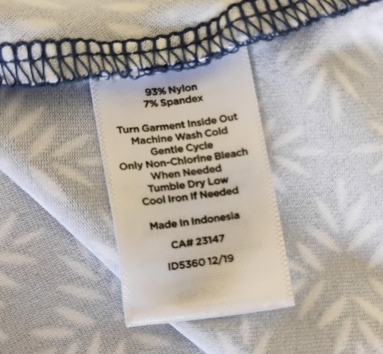 TALBOTS Short Sleeve Lightweight Stretch Jersey Pullover Dress M Blue White