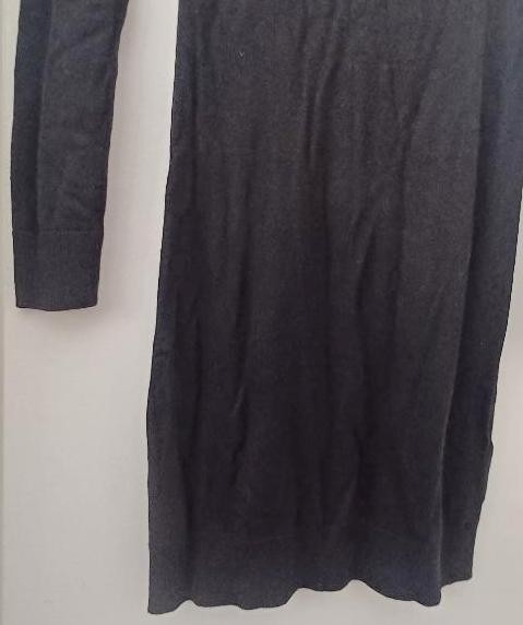 H&M BASIC BLACK KNIT LONG SLEEVE RIBBED BOAT NECK SHEATH DRESS XS BRAND NEW NWT