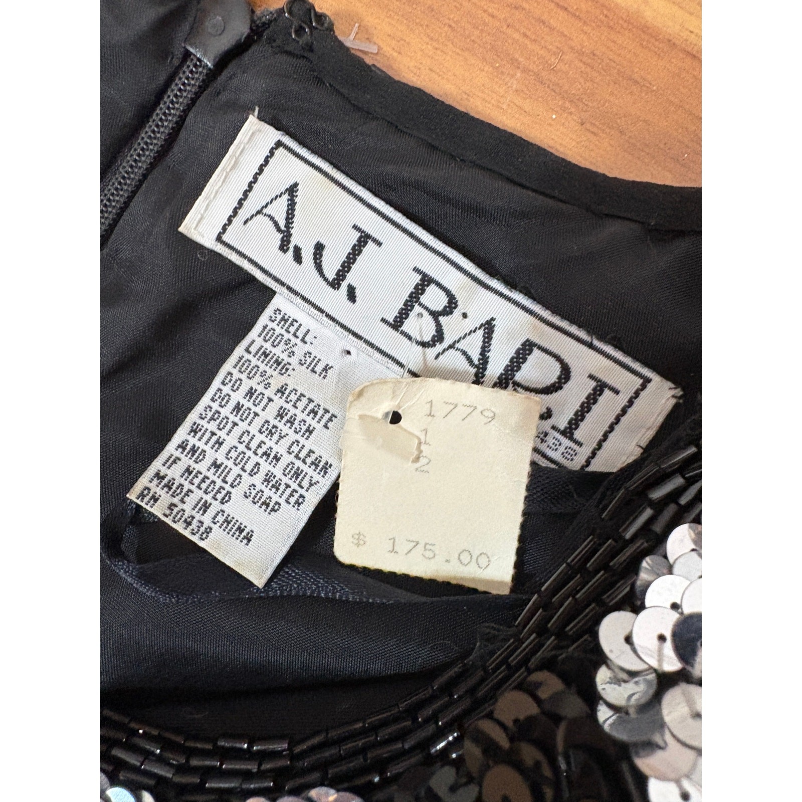 1980s Vintage NWT Harlequin Sequined Mini by A.J Bari