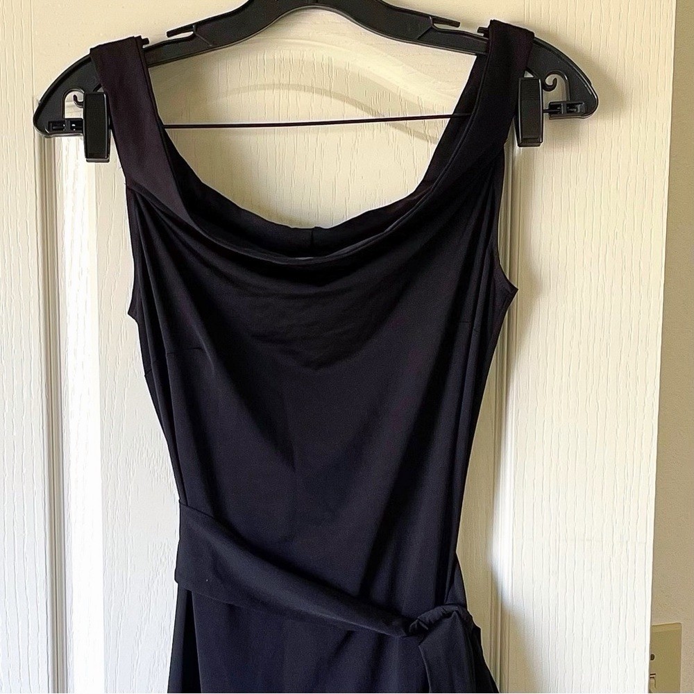 Buci Fia Sheer Panel Maxi Dress Black Sustainable Polyamide Large NWT‎