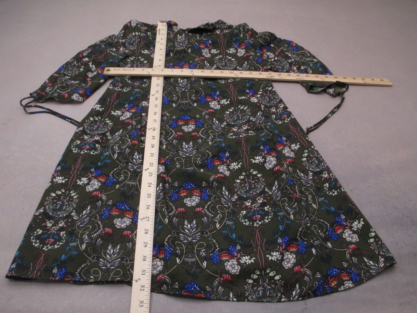 Sfera Size S Womens Multicolor Floral Long Sleeve A Line Beauty Zipper Dress 367