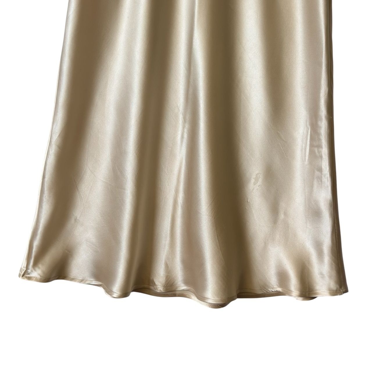 Vintage Banana Republic Womens Small Champagne Silk Maxi Slip Dress 1990’s