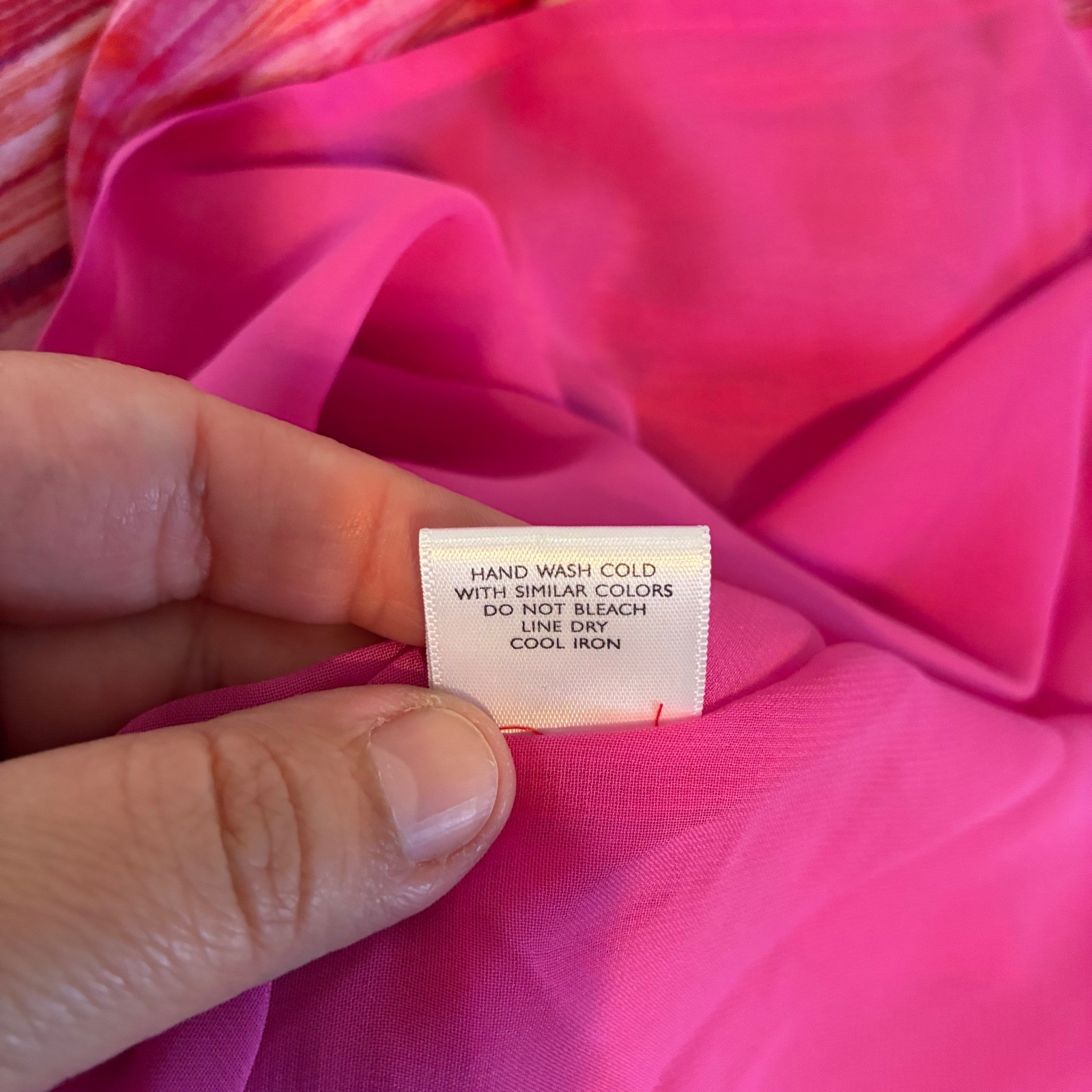 N Natori Illusions Abstract V-Neck Maxi Dress Pink Purple Red 2X GN3351 NEW