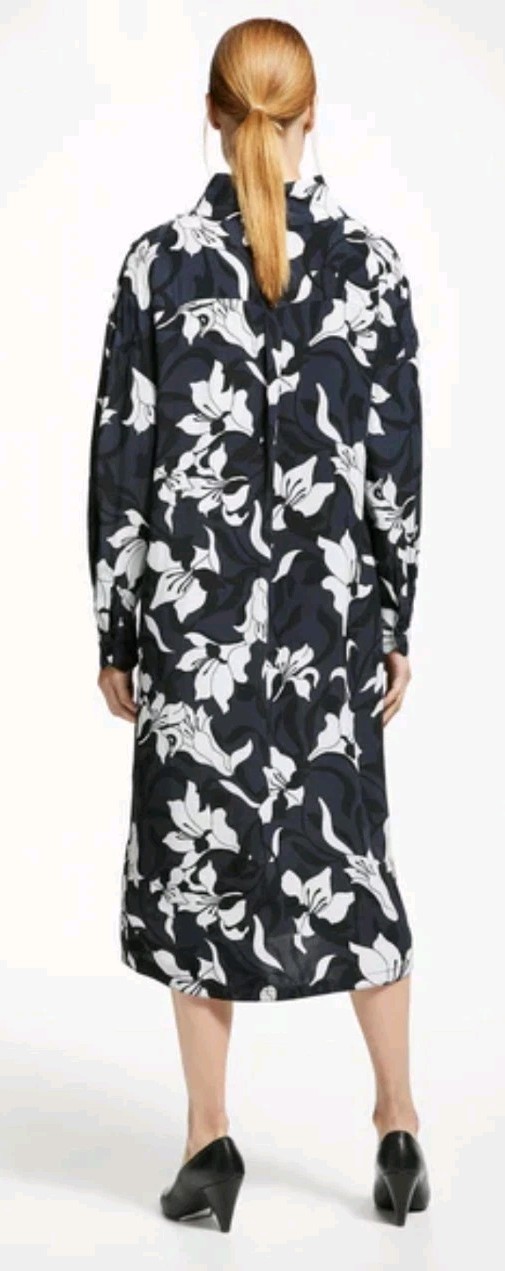KIN John Lewis Loki Floral Print Button Collar Midi Dress Size 12
