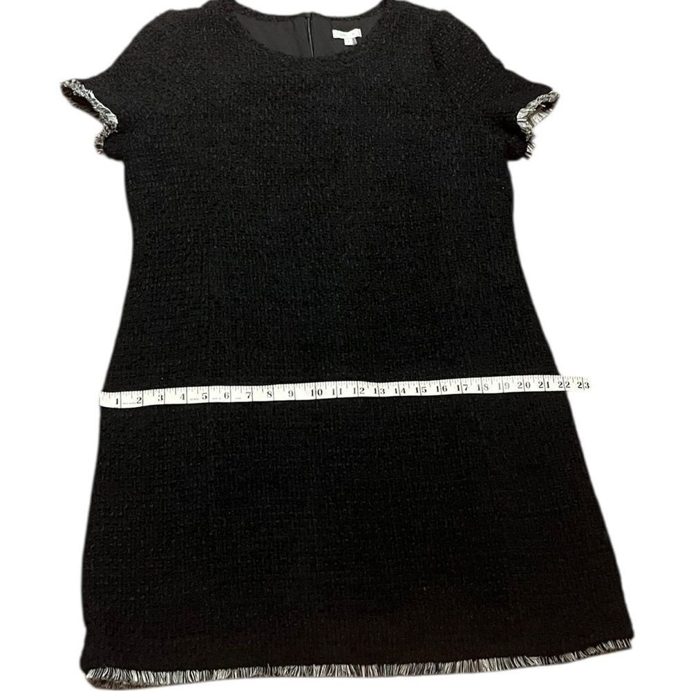 Tyler Boe Black Mini Dress with Black And White Trim, Size 12, NWT