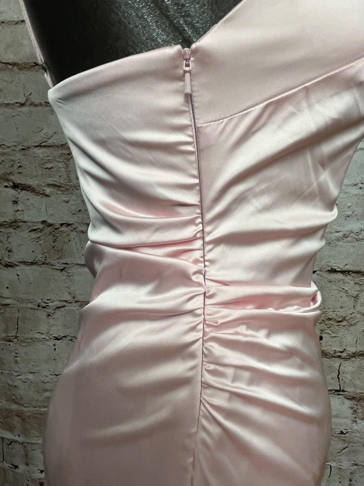 Stacees Satin Sweetheart Bubble Hem Formal Dance Dress Sleeveless 2 Pink NWT
