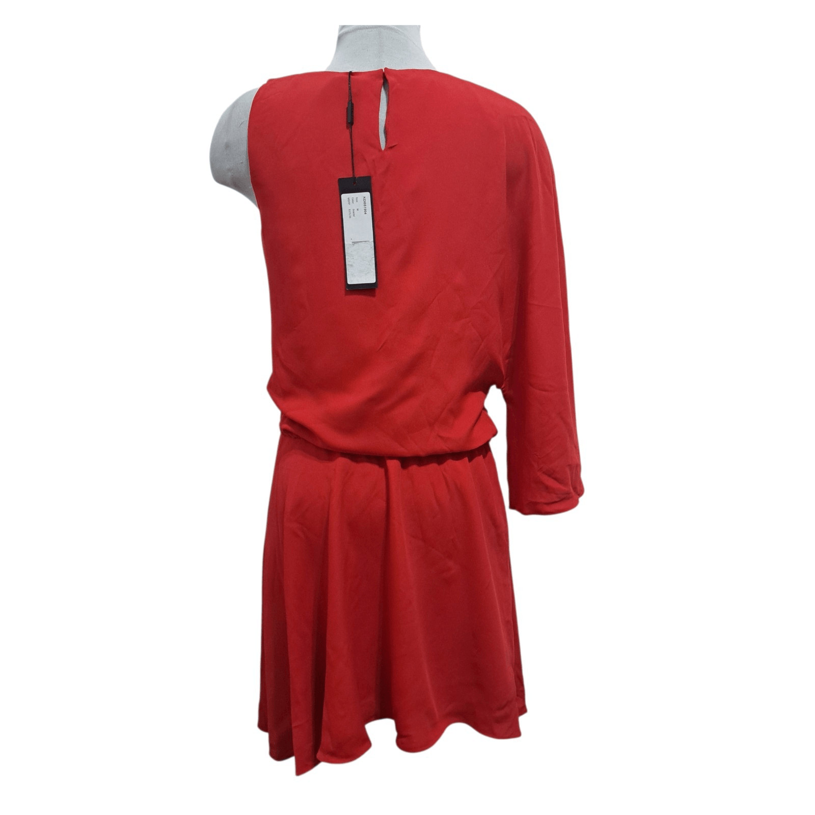 Halston Heritage Silk Blend Bateau Neckline Scarlet Red Medium NWT