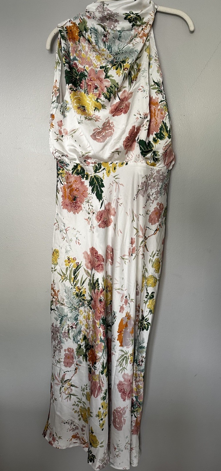 Petal and Pup Floral Satin High Neck Sleeveless Dress size L