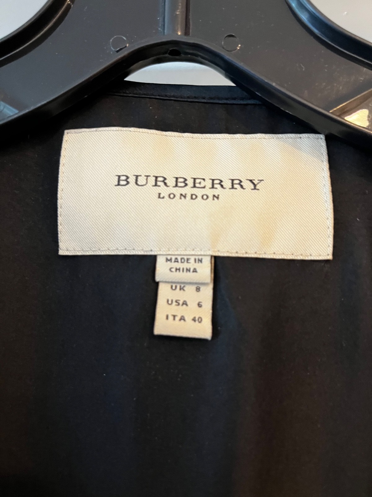 Burberry Silk Black longsleeve dress
