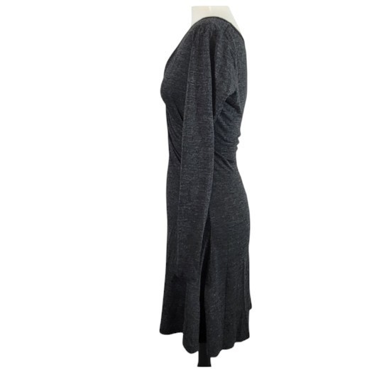 Prana Nadia Dress Grey Wrap Long Sleeve Size Small
