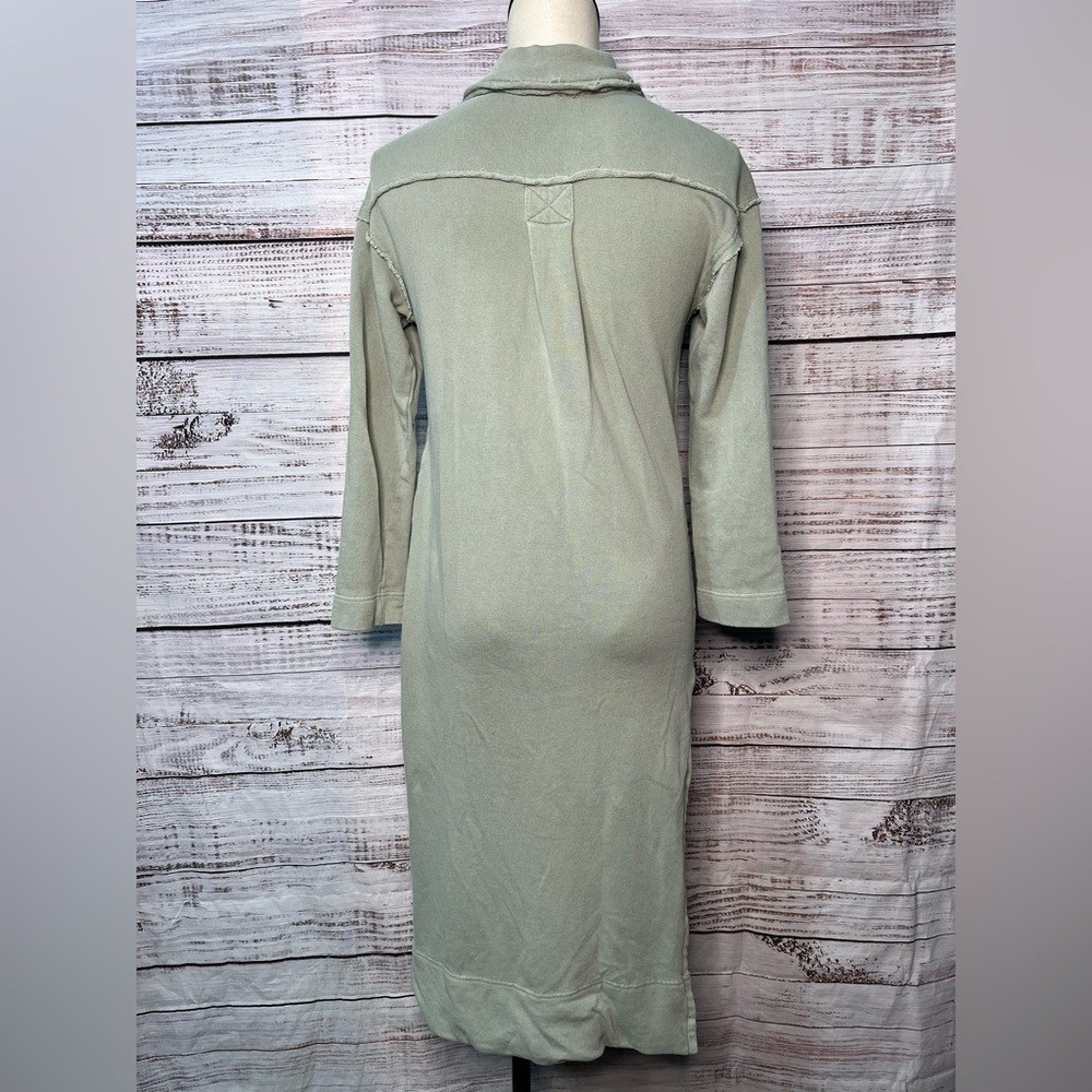 Free People XS On My Way Pullover Sweatshirt Dress Polo Henley Collared *FLAW*