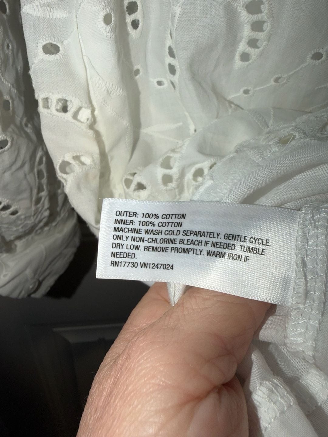 Roller Rabbit x Target White Eyelet Palm Tree Shirt Dress Cover-Up
