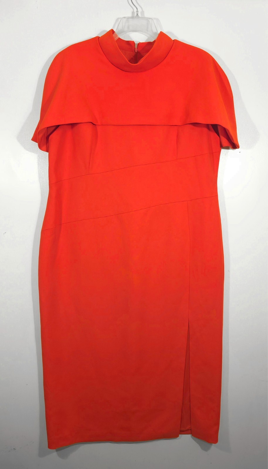 Karen Millen Plus Size Compact Stretch Caped Cap-Sleeved Neck Tie Dress US20