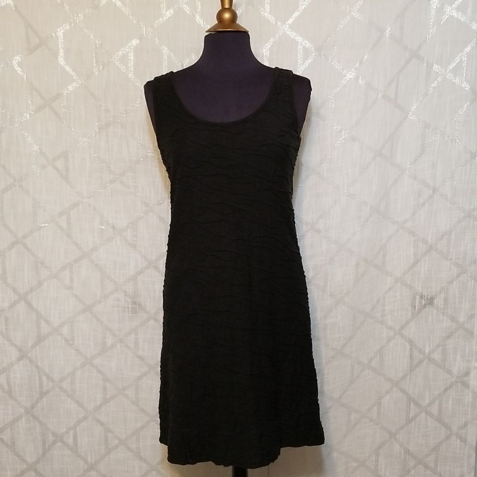 TOAD & CO Women’s Black Cotton Tencel Dress M Sleeveless Summer Minimalist