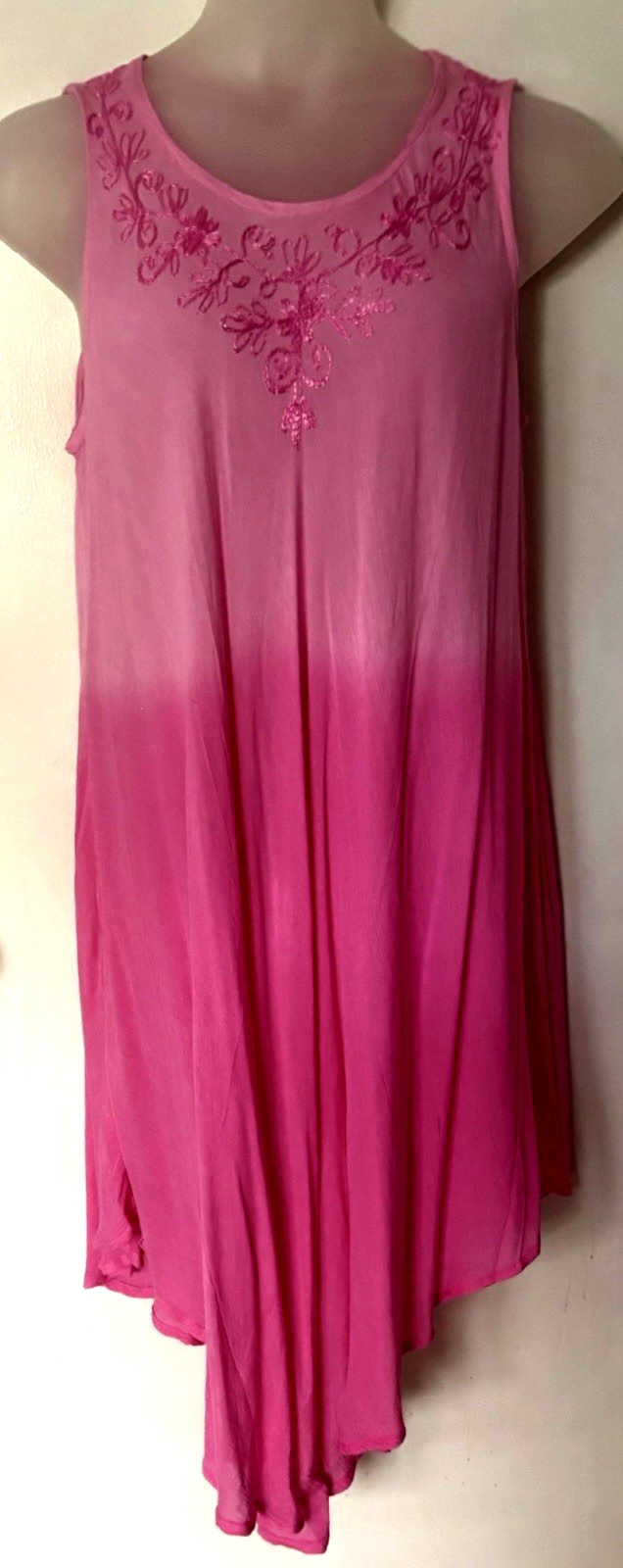 NWT Womens CUTE OPTIONS Asymmetrical Ombre Boho-Chic Dress One Size 1X 2X 3X
