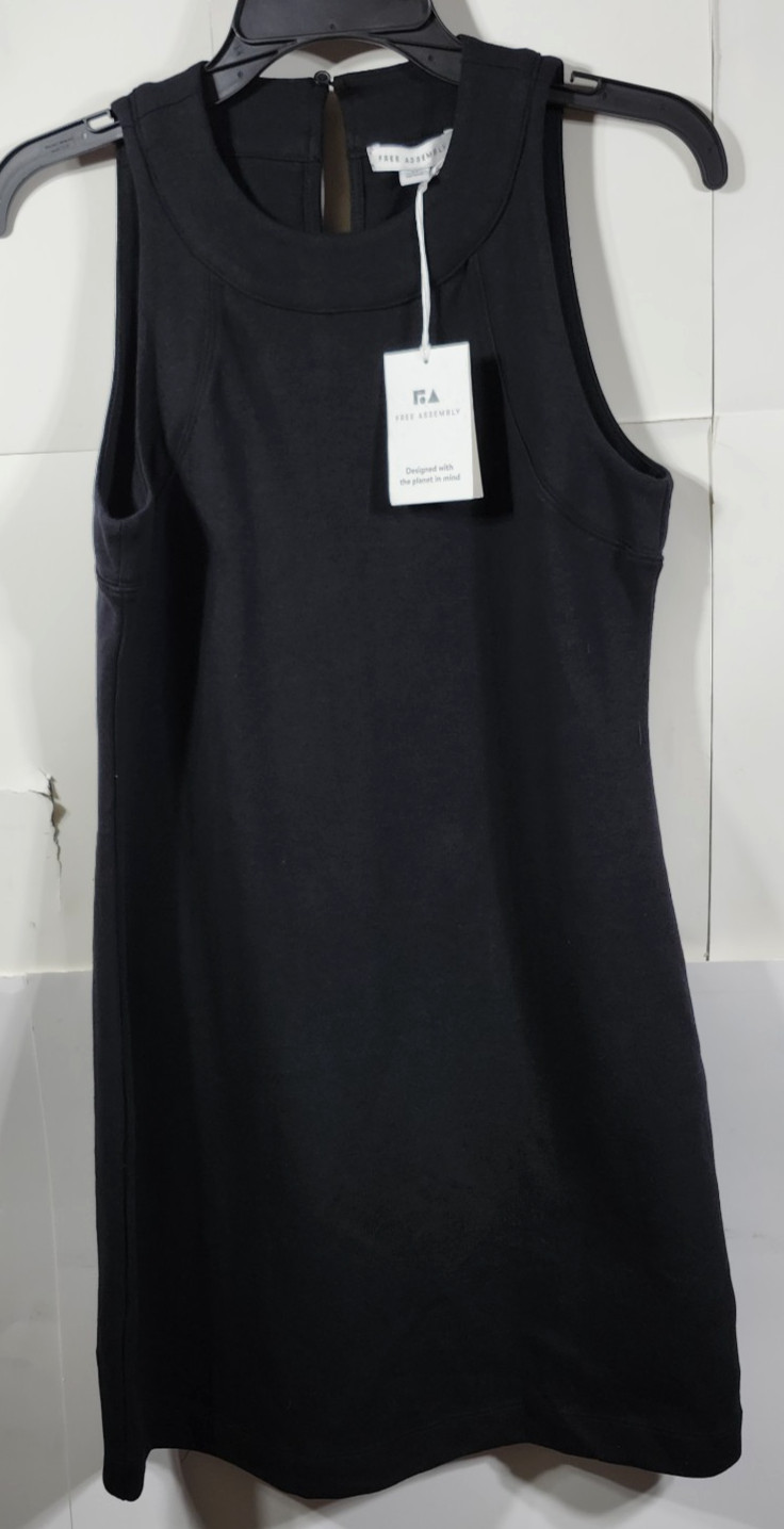 Free Assembly Women’s XS Mini Dress Black Sleeveless NEW