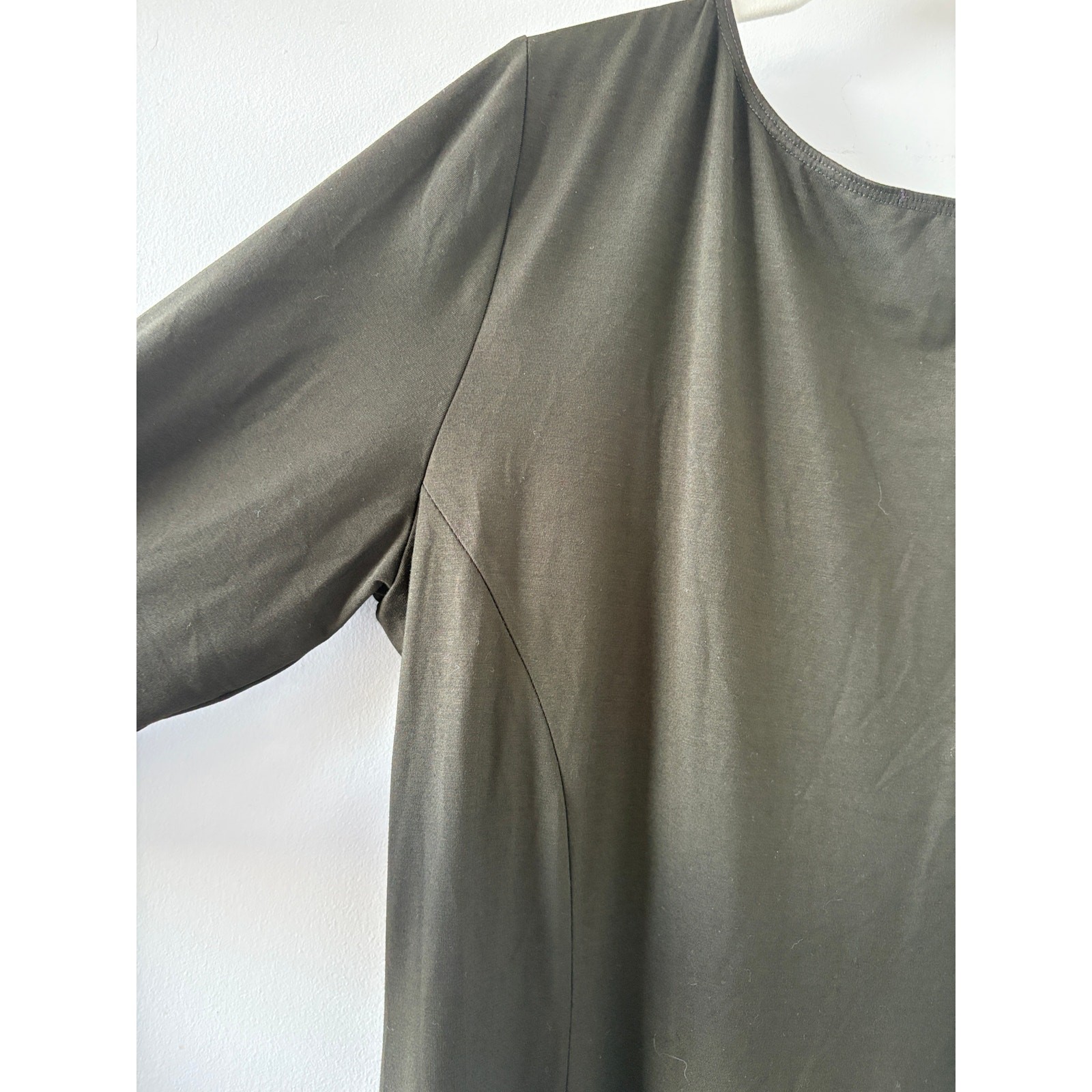 Miik Canada Bamboo Oversized Midi Dress Sz L Boho Lagenlook Minimalist Scandi