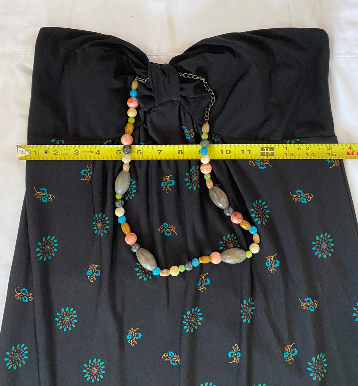MSK Black Multicolor Floral Print Maxi Dress Sleeveless Size Medium
