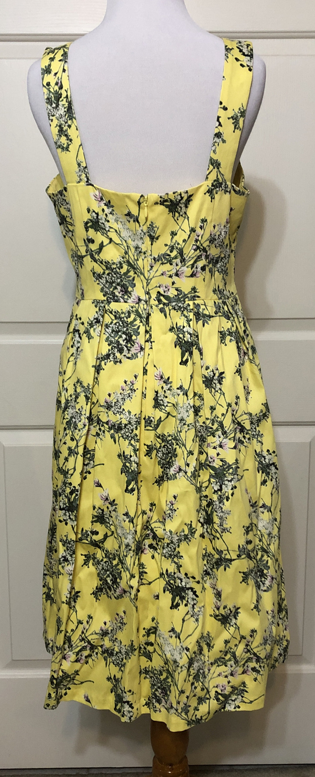 NWT Alex Marie size 8 yellow green white floral sleeveless A-line dress $139