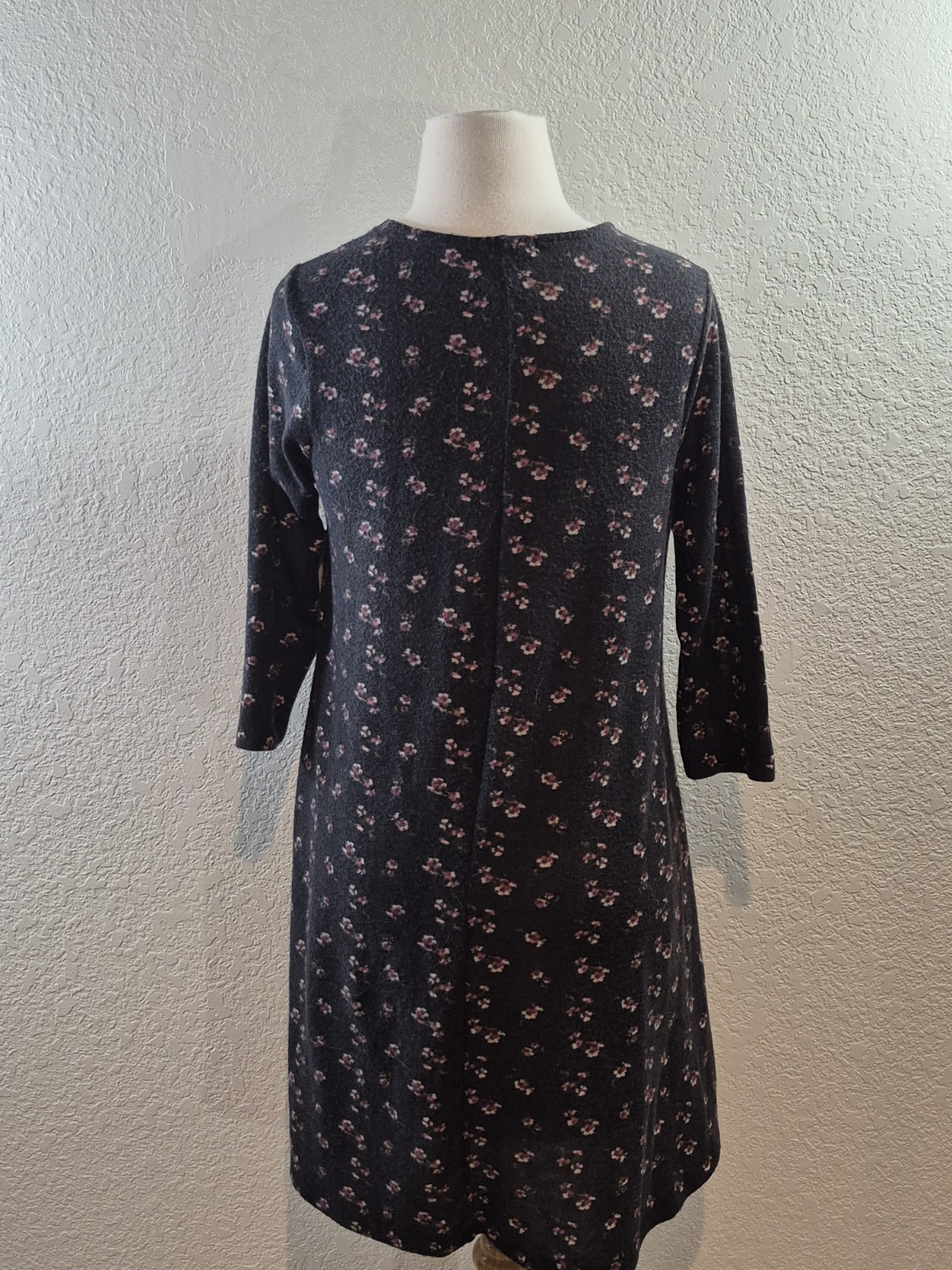 NEW Justify Brushed Hacci Bar Front Swing Dress Size M Medium Charcoal Blue NWT