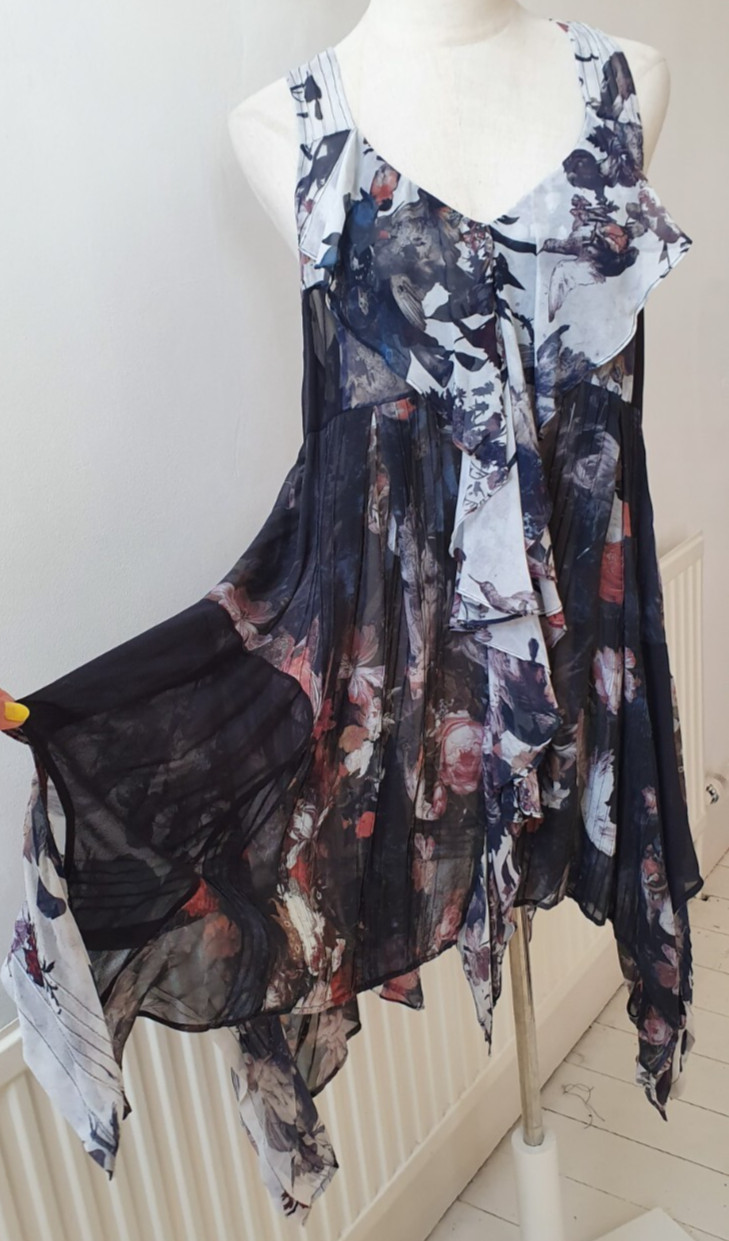***STUNNING*** ALL SAINTS SWYN 100% SILK DRESS, UK14, US10, EU42