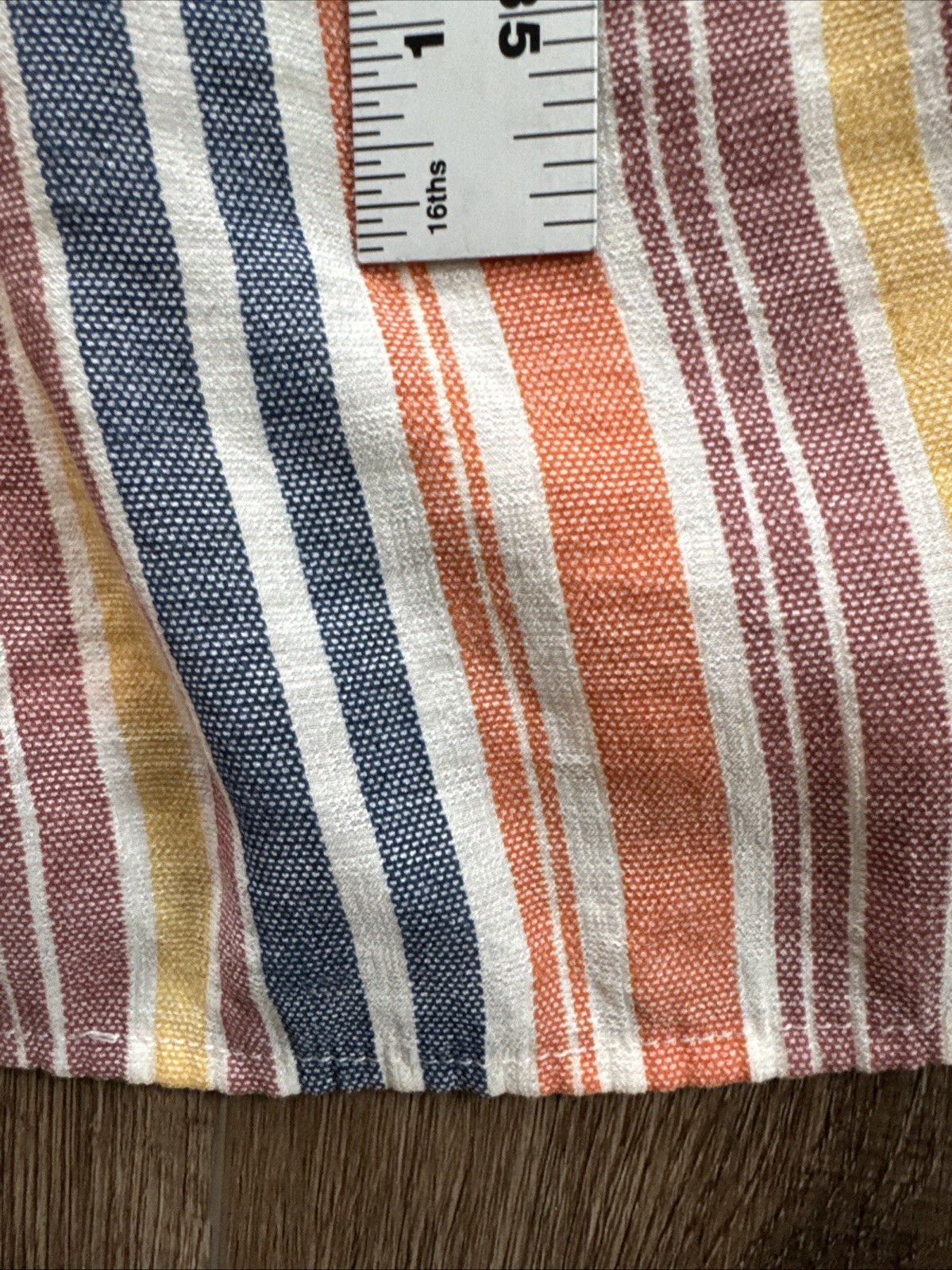 Anthropologie By The River Large Dress Striped Contrast Midi Stretch Tiered C3