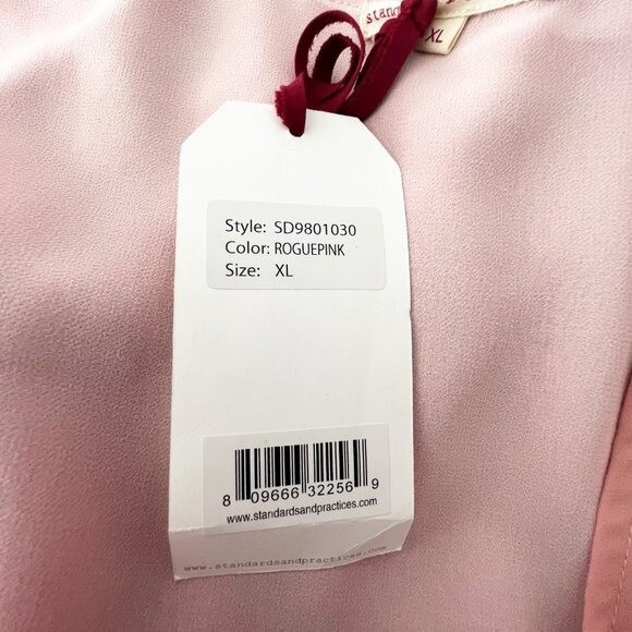 Standards & Practices Bridesmaid Dress Women Extra Large Pink Wrap Surplice NWT