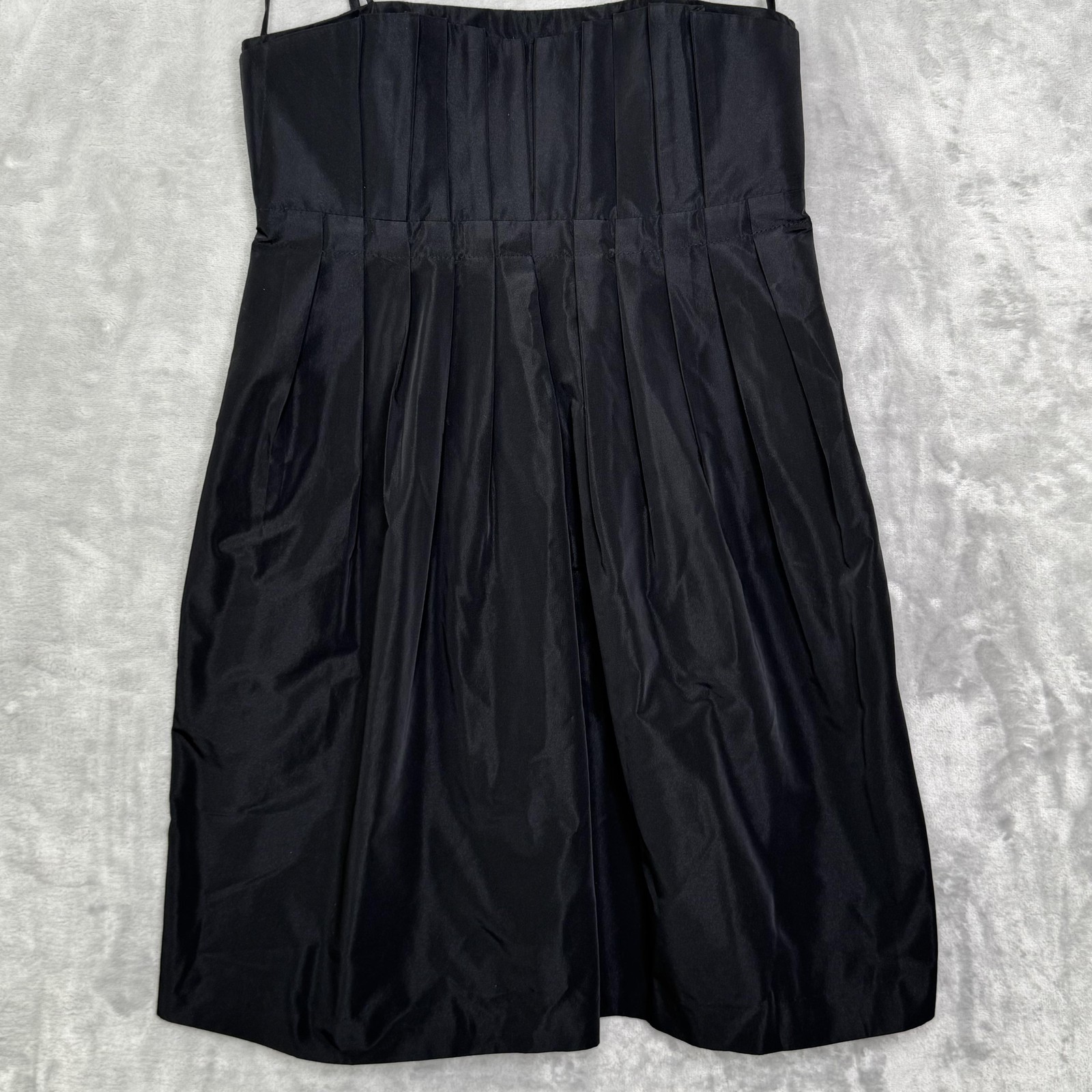 BCBGGeneration Dress Womens XS Black Pleated Strap Cocktail Party Pockets