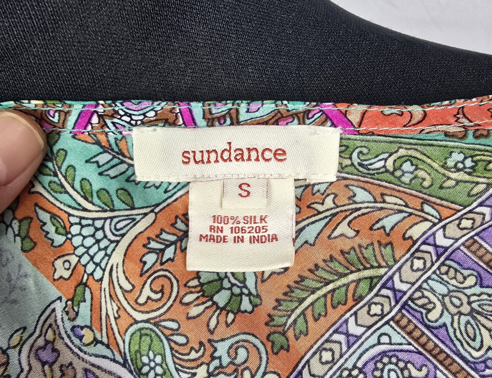 Sundance Silk Patchwork Boho Festive Women’s Sleeveless Maxi Dress sz S