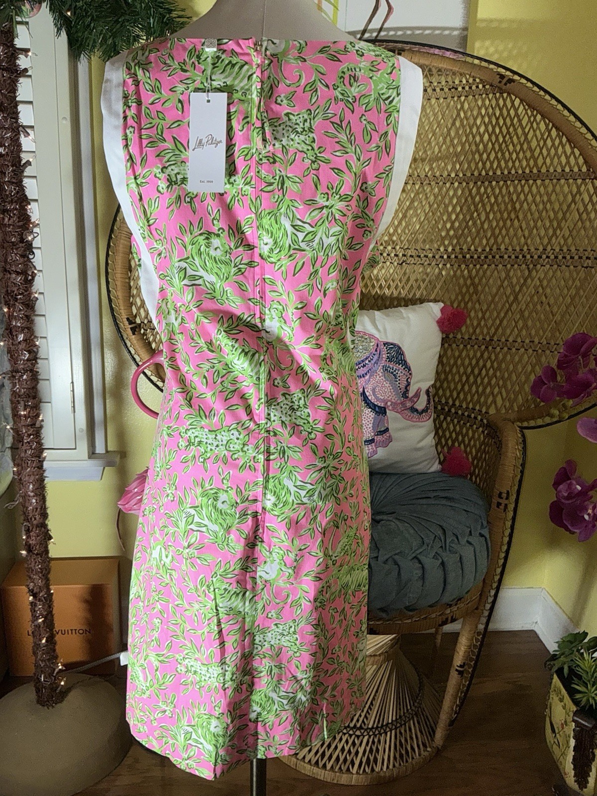 Lilly Pulitzer NWT Beckler Stretch Shift Pink Mane Character Energy $198 Size 16
