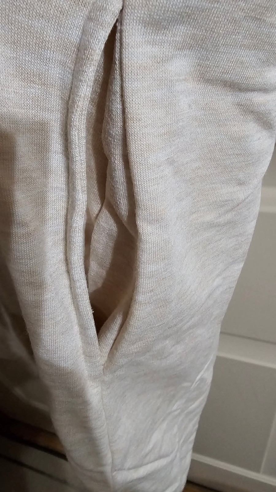 NWT Heathered Oatmeal Xersion Stretchy T-Shirt Dress or Tunic Top, size Small