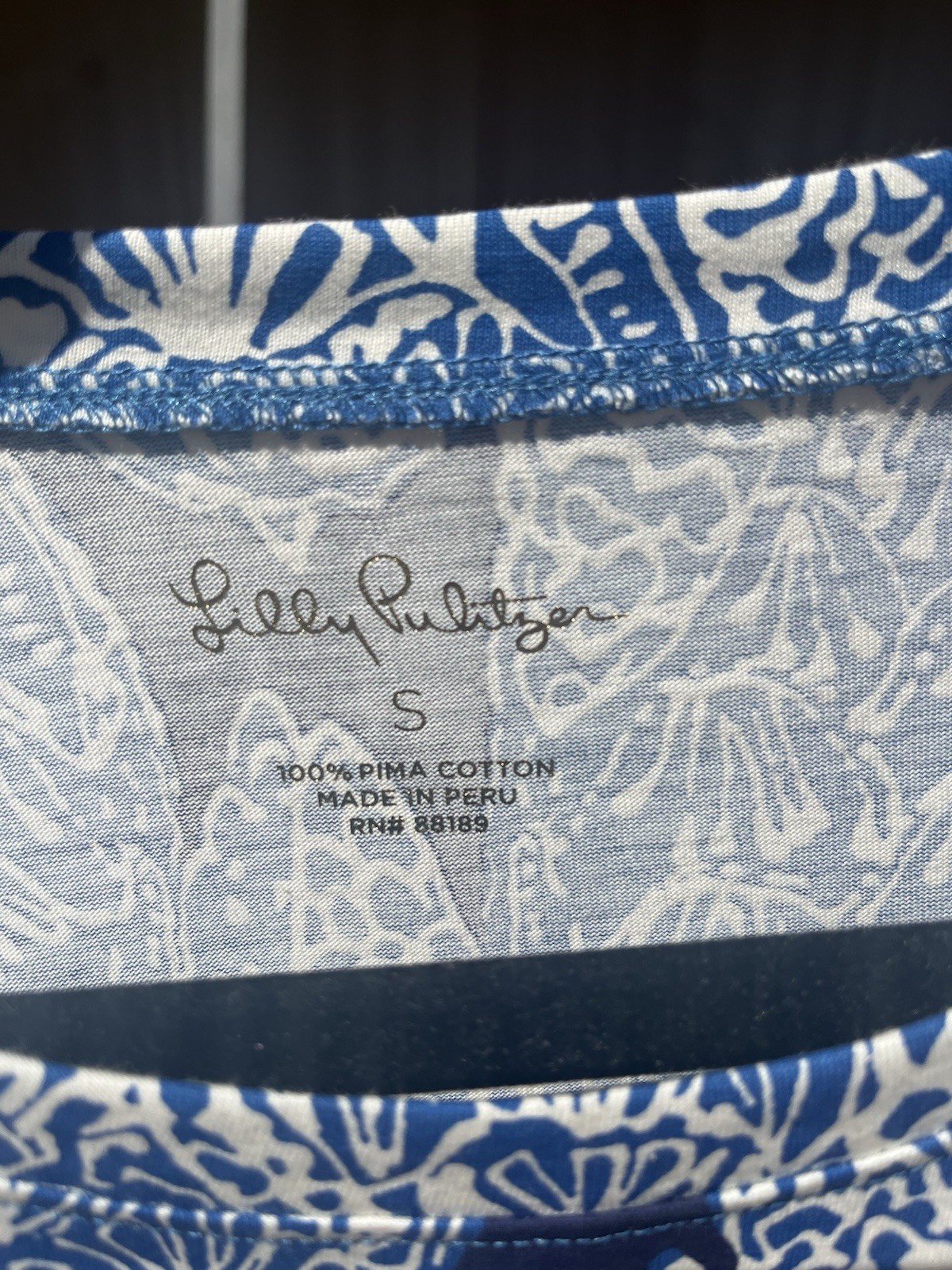 Lilly Pulitzer Preston Dress M Indigo Blue Snap To It Turtle Print w Tie Sleeves