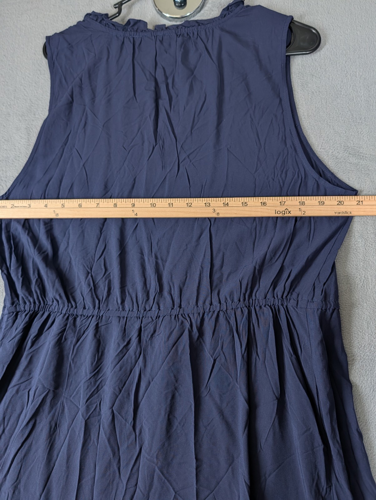 Gap Factory Womens Large Tall Navy Sleeveless Tiered Dress NWT Casual Boho Midi