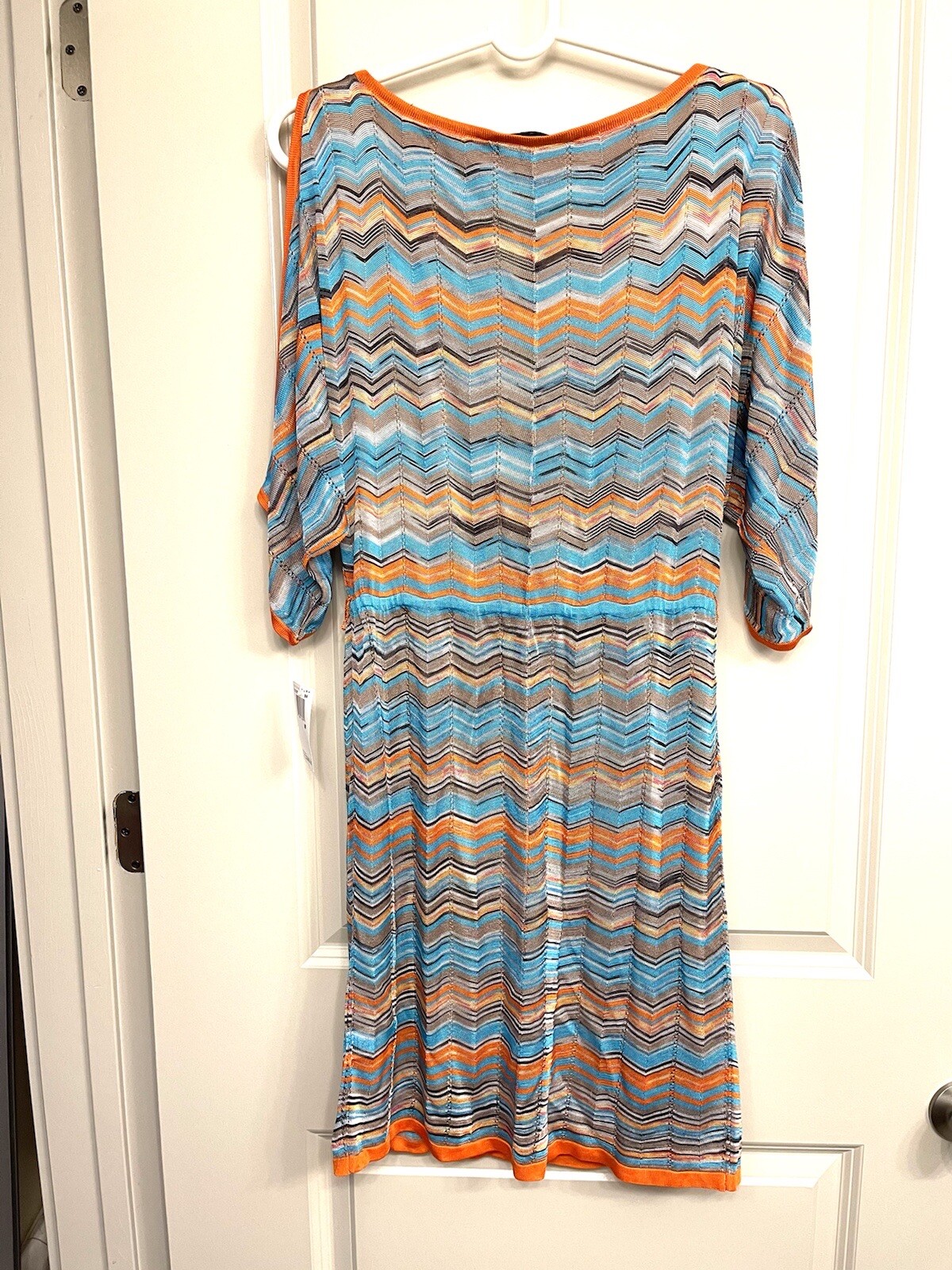 Knit chevron DRESS size medium 268$ NWT boho stunning