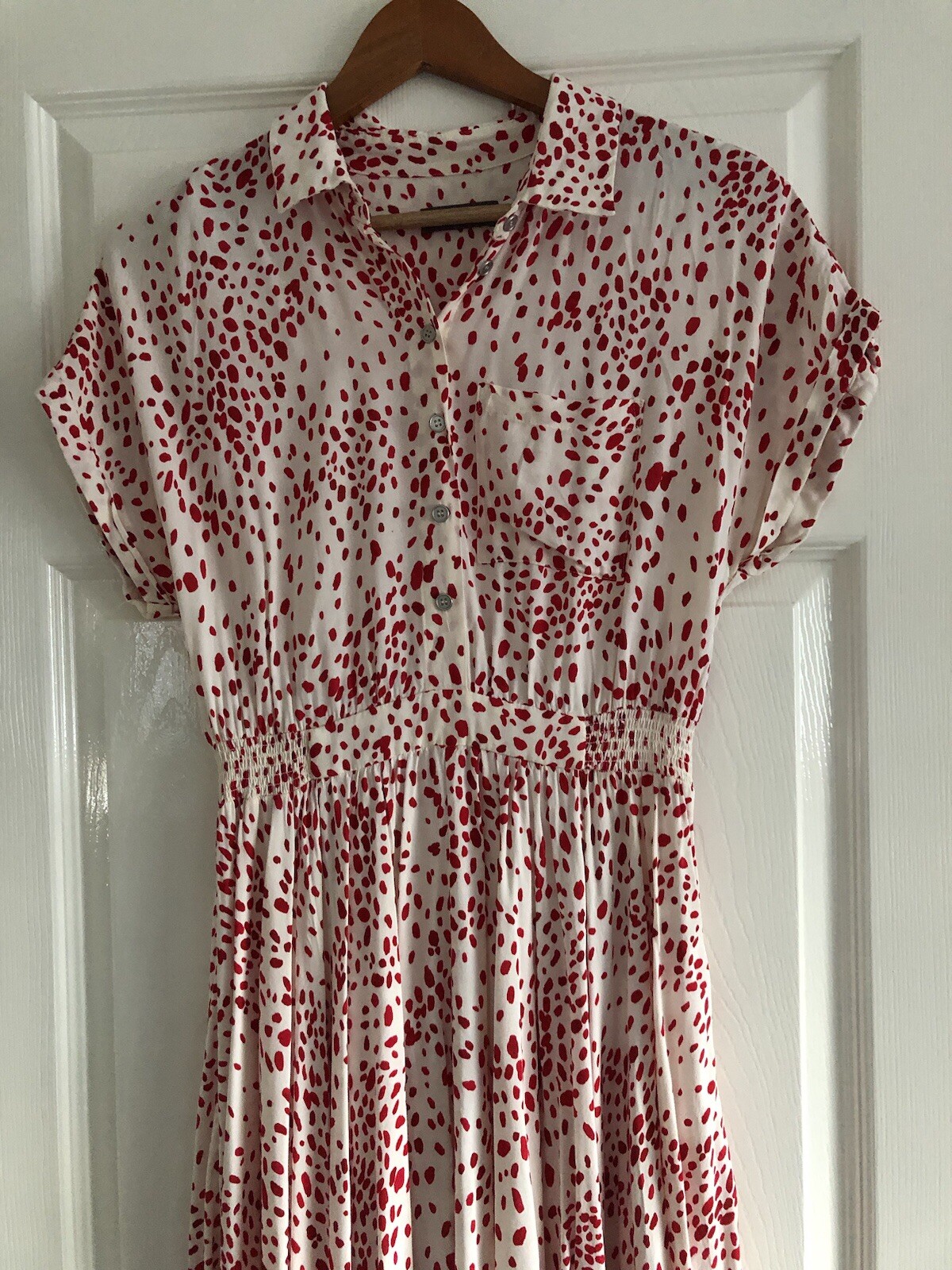 Mint Velvet Beautiful Red & White Dress Size 8-10 ( 10 Tag)