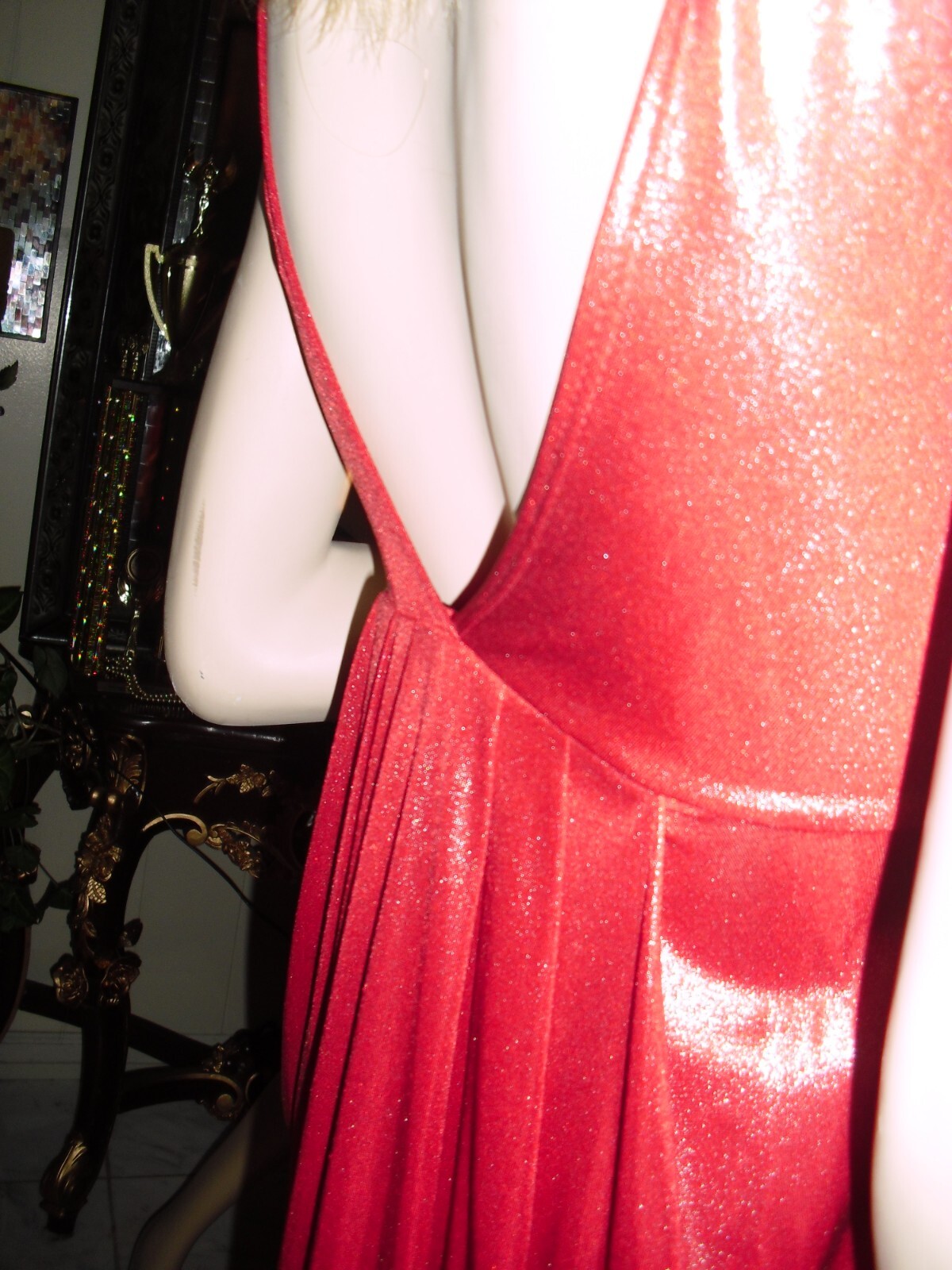 Red Long,New,formal,evening,twist,sweetheart,pleated,fabric sheen,shimmer,szSM