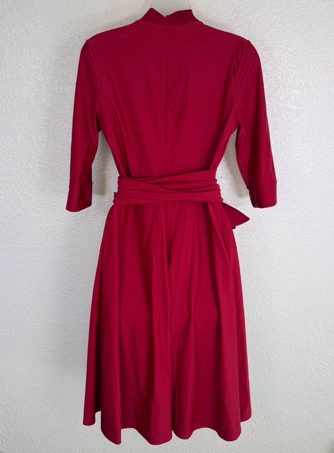 Elhoffer Wrap Dress Womens Medium Essentials Magical Midi Cosplay Costume Red