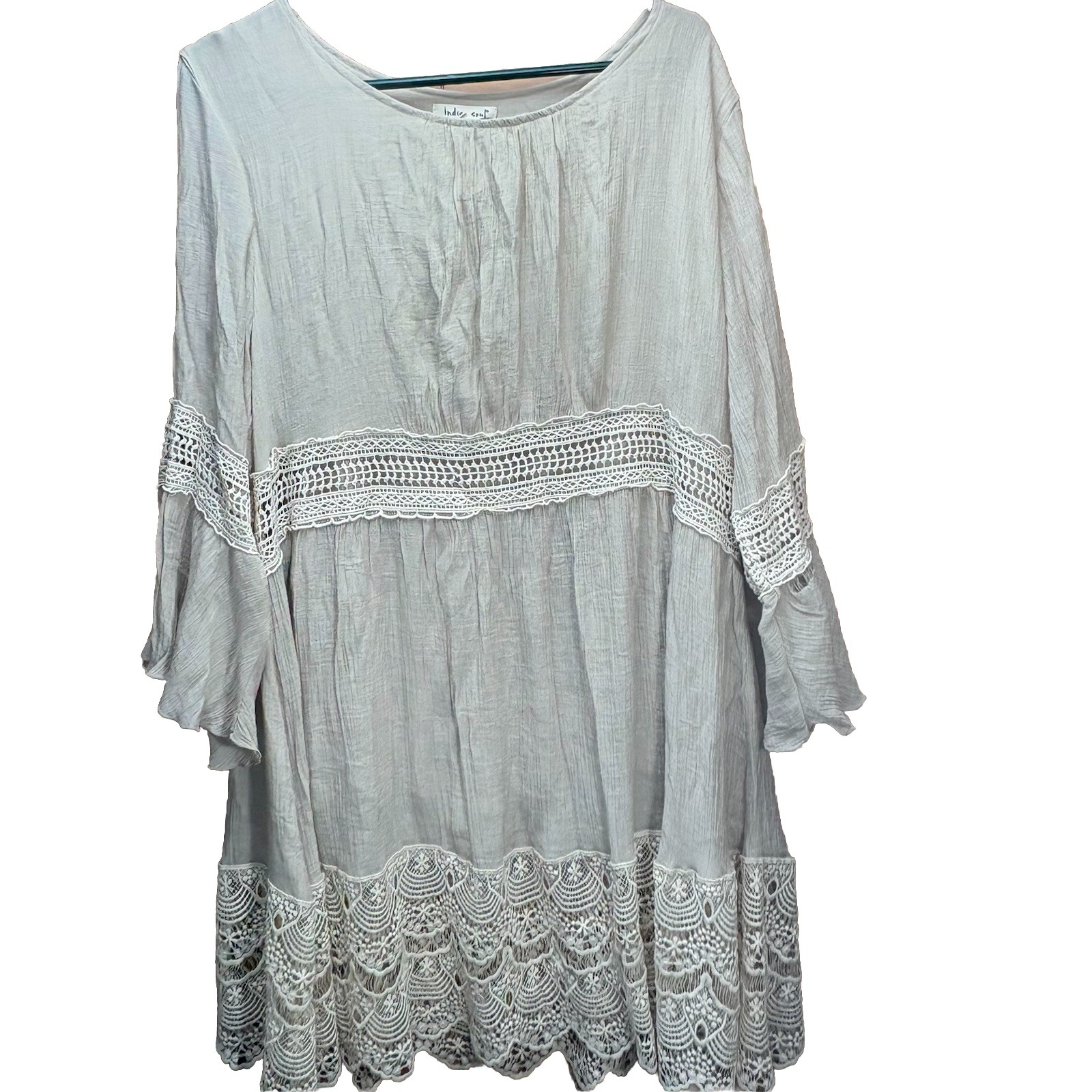 Indigo Soul Knee Length Women’s Dress X-Large Cottage Core Boho Gauzy