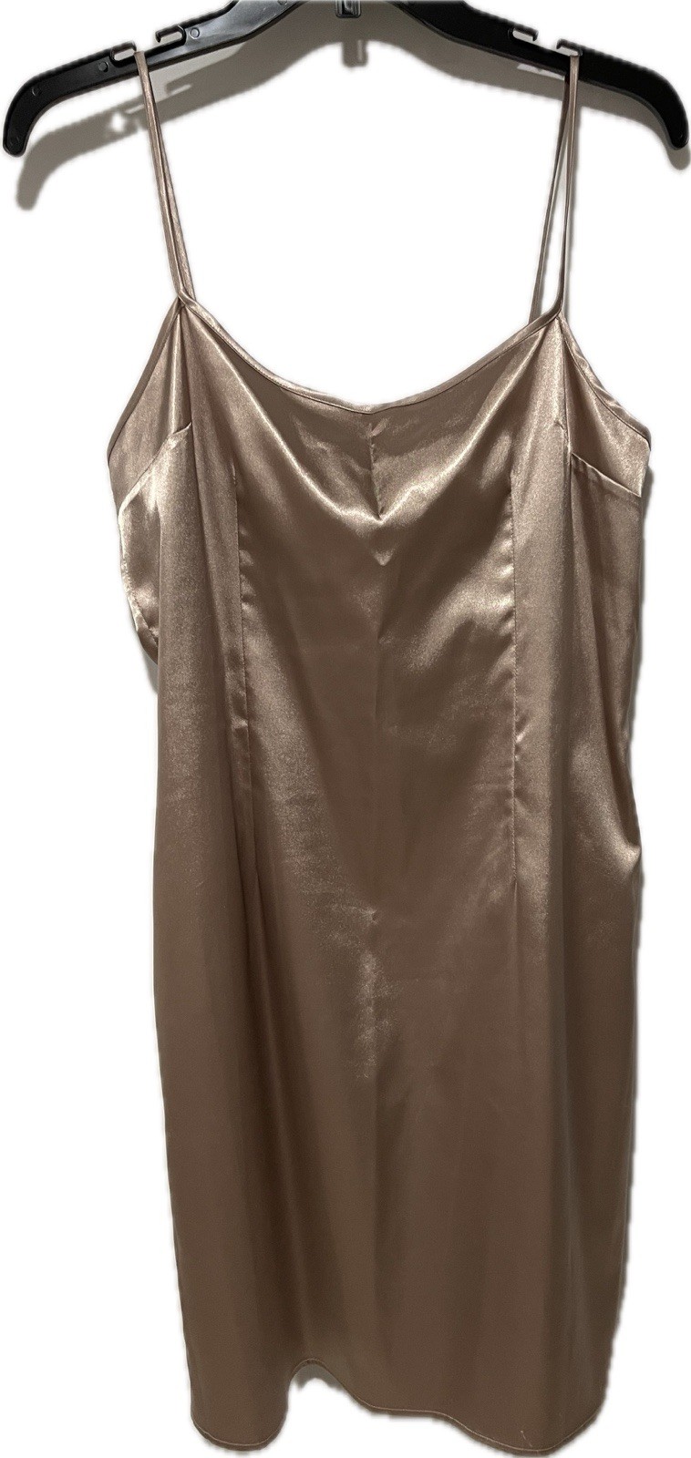 Teri Jon Rickie Freeman Satin Back Zipper Spaghetti Strap Slip Dress Size 10