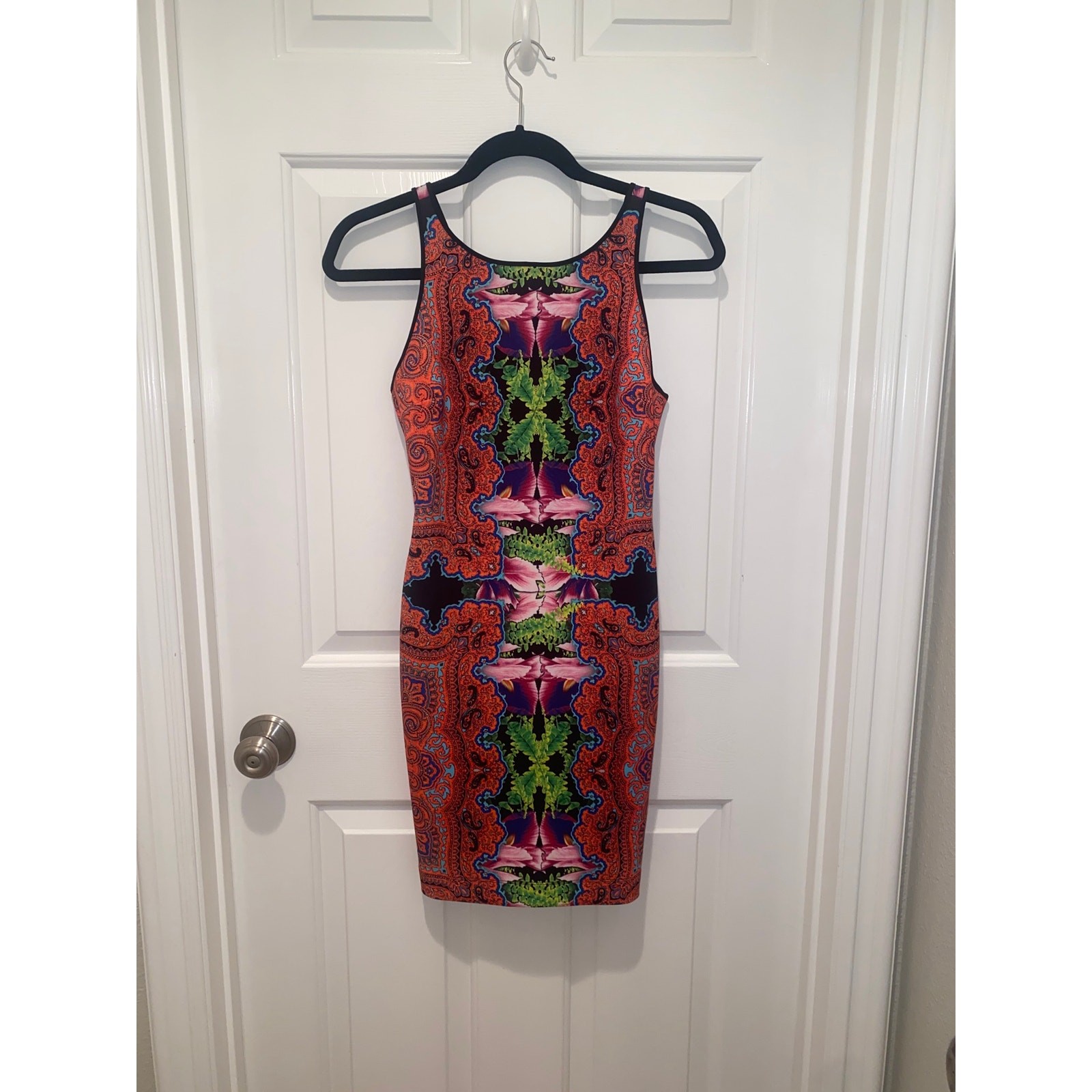 Clover Canyon Orchid Trip Neoprene Dress Sleeveless Size XS