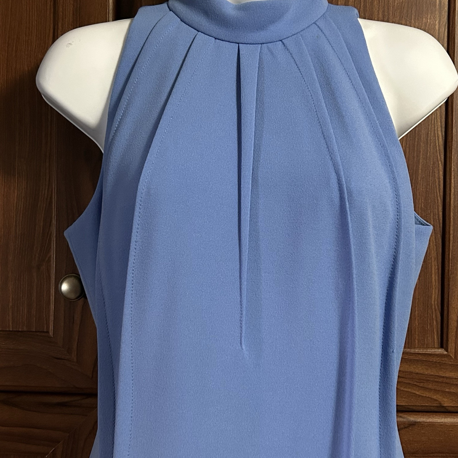Antonio Melani Sleeveless Blue Turtle Neck Back Zipper Dress Size 4