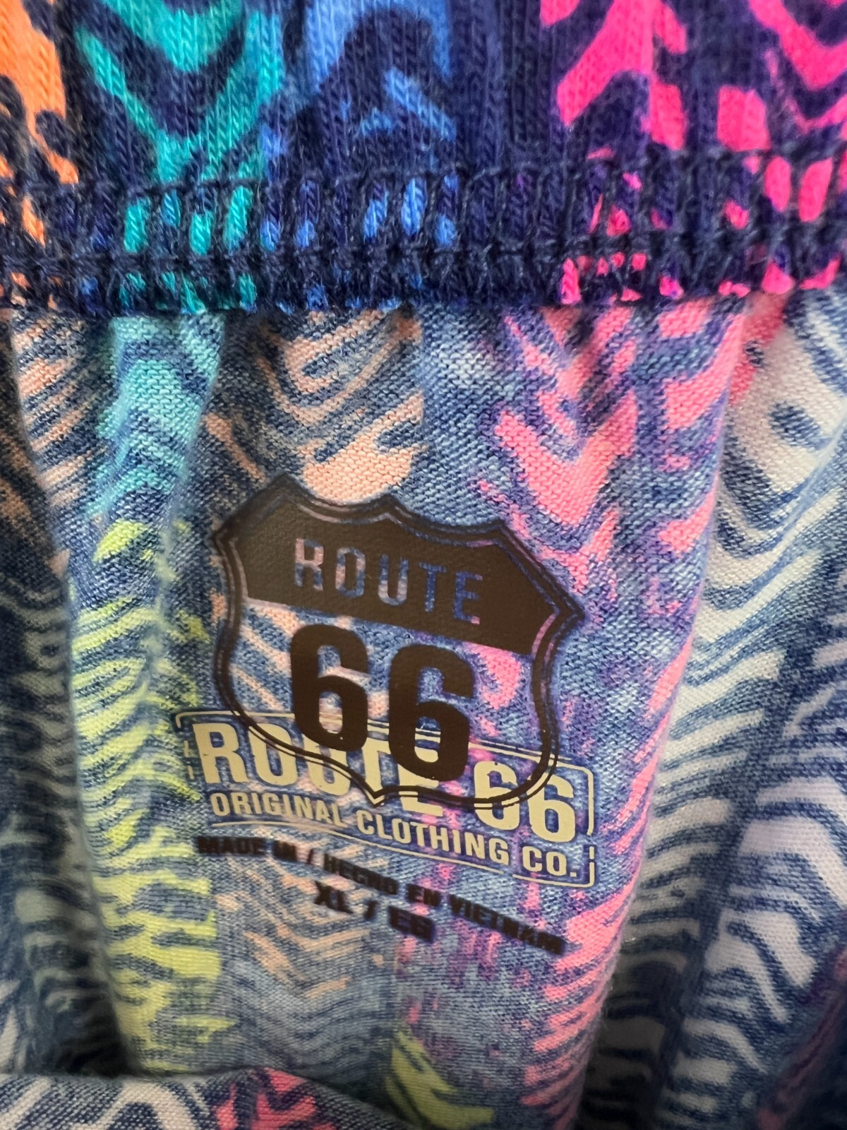 Route 66 Strapless Dress Multicolor Feather Chevron Print Smocked Waist Size XL