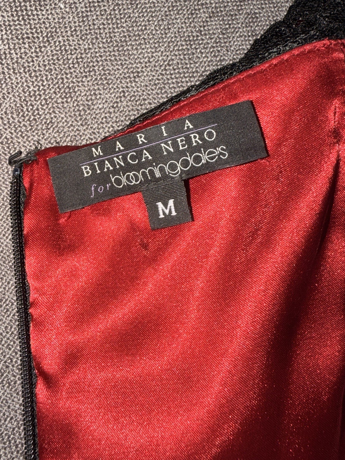 Maria Bianca Nero Vintage Red And Black Lace Dress Small Strapless Corset Size M