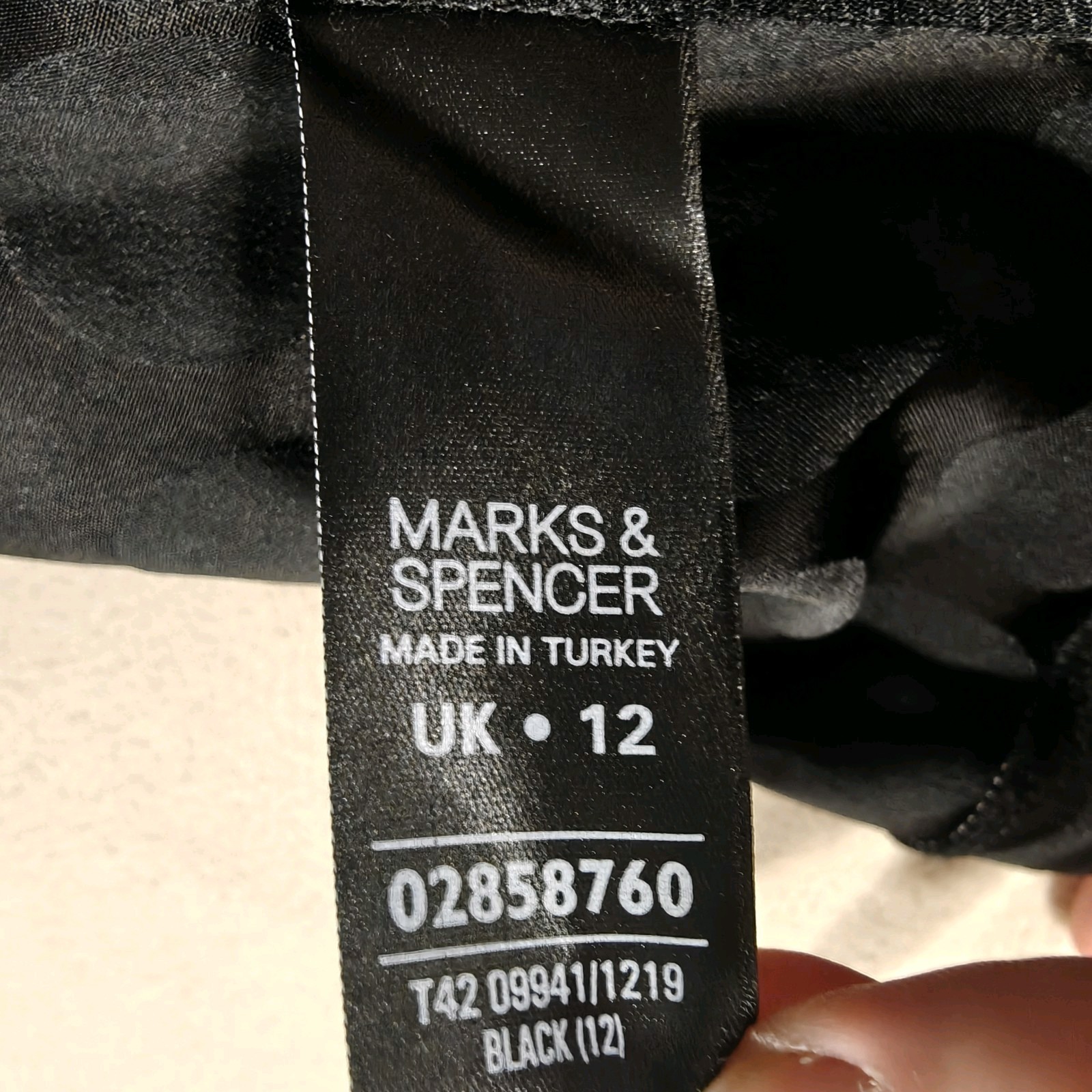 Size 12 M&S Marks and Spencer Black Polka Dot Peplum Pencil Formal Dress