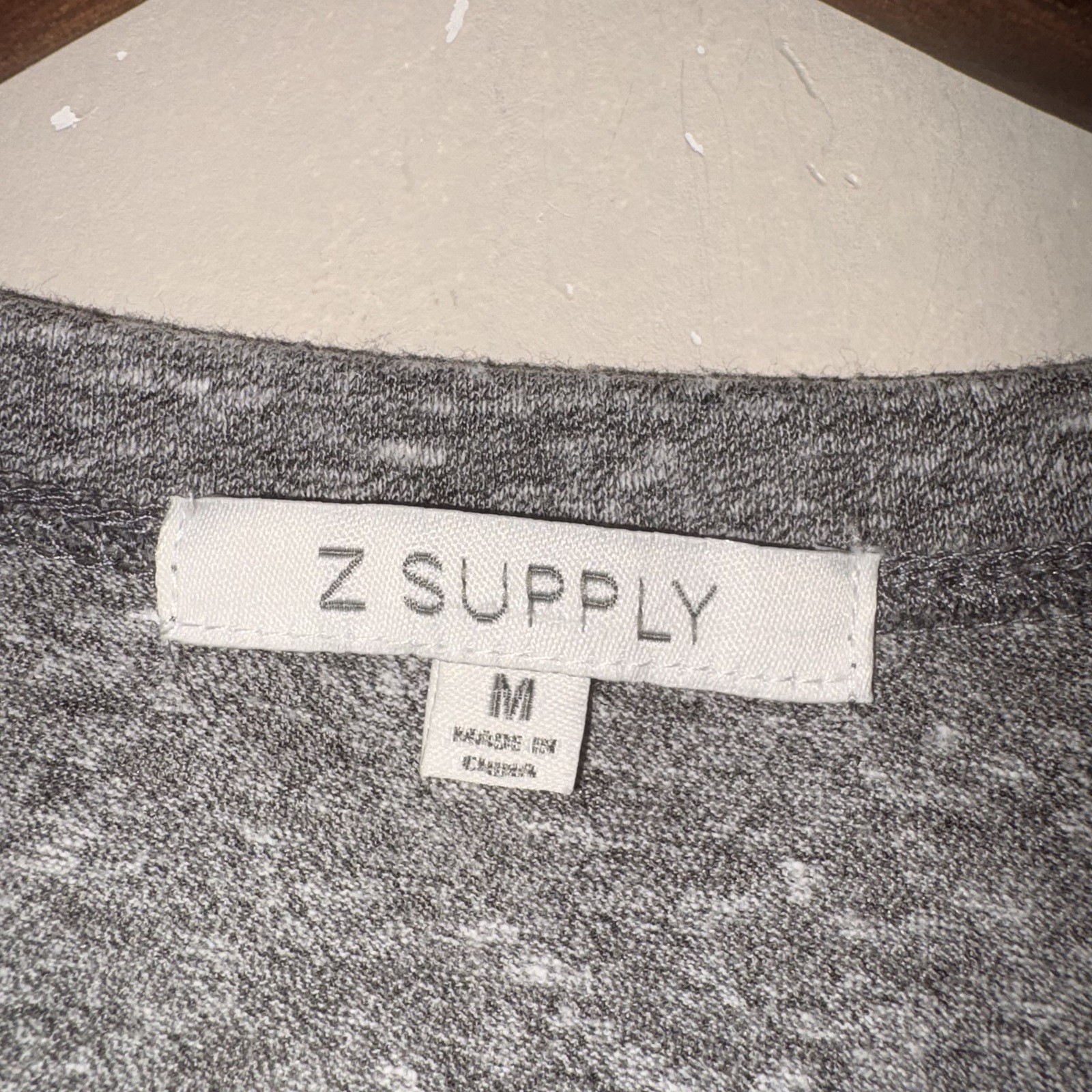 Z Supply Triblend Tulip Dress Sleeveless Ruched Grey Size Medium