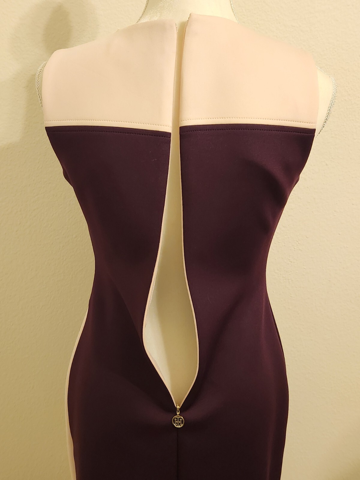 Tommy Hilfiger Pink and Maroon Asymmetrical Size 4 Polyester Dress NWOT